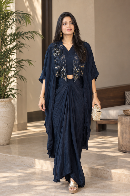 Mehfil Dape Set- Midnight Blue