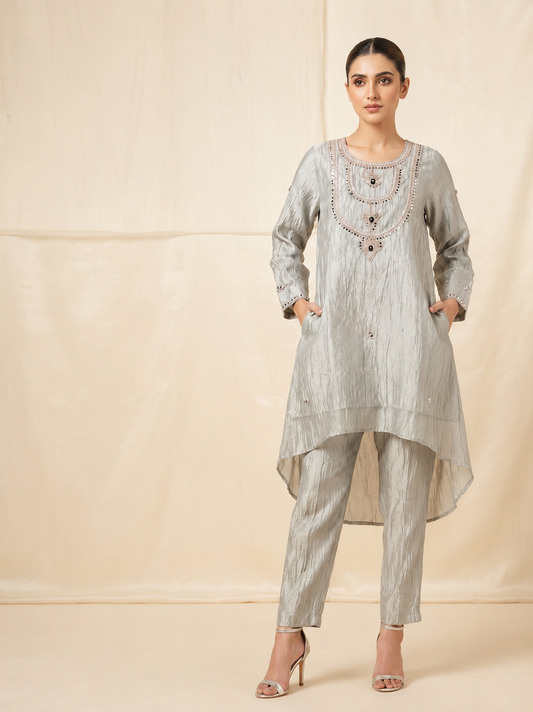Silver Shimmer Salsa Co-Ord Set