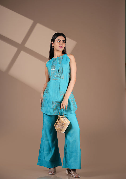 Turquoise Blue Co-Ord Set