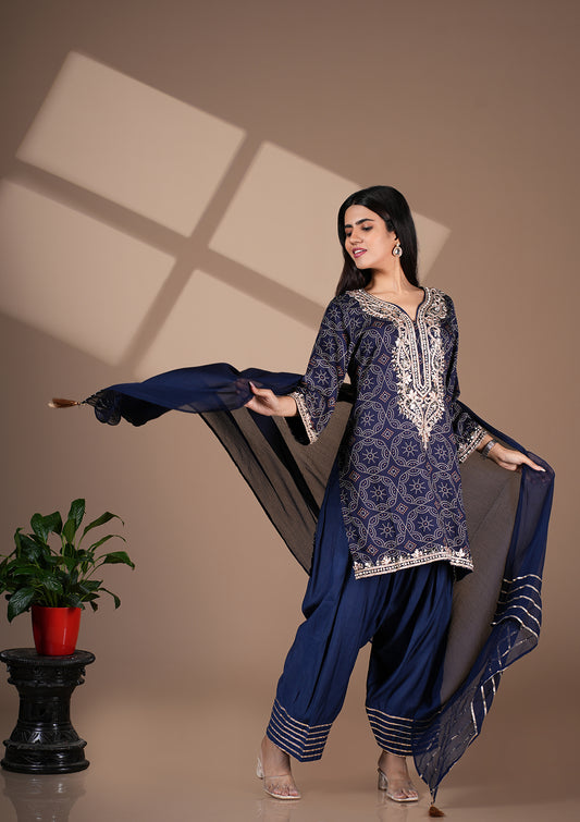 Bandhani Printed Farshi Suit