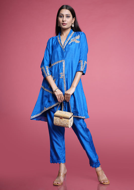 Cobalt Blue Dola Silk Set