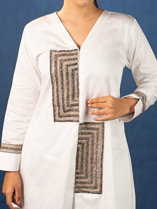 Royal White Co-Ord Set