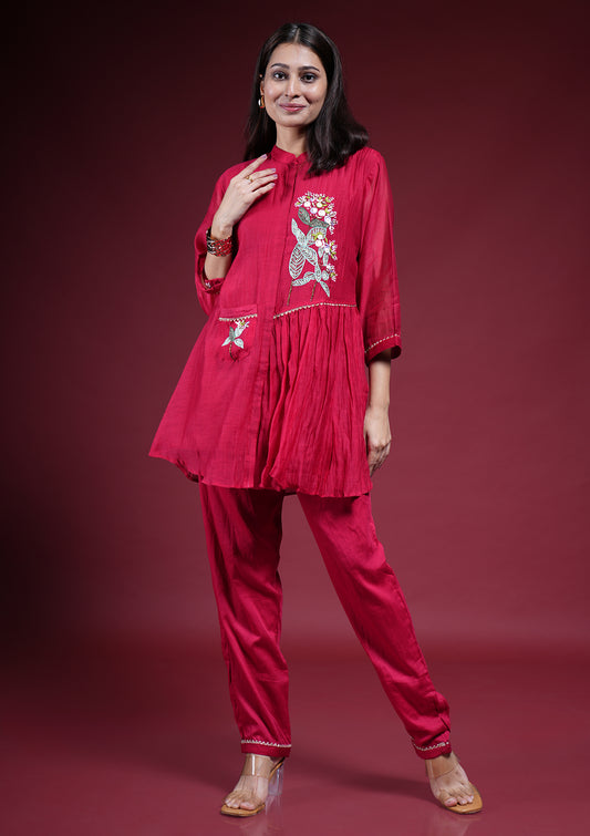 Mul Chanderi Co-Ord Set