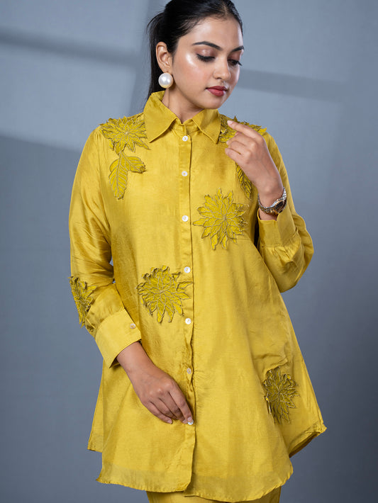 3D Leaf Motifs Patchwork Co-Ord Set