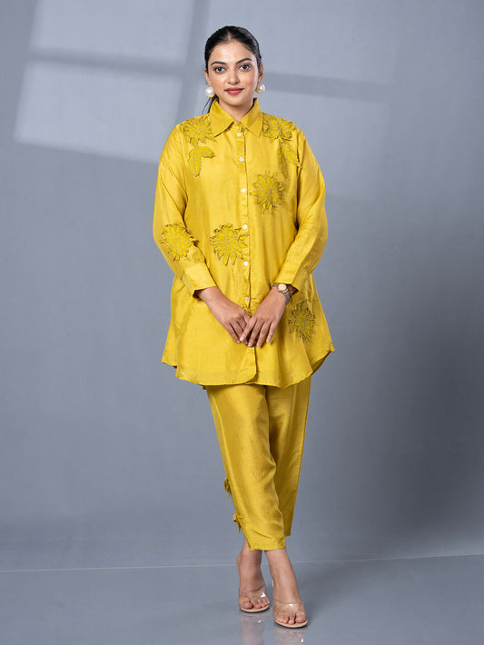3D Leaf Motifs Patchwork Co-Ord Set