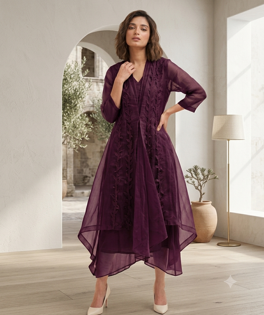 Asymmetric Organza Dress