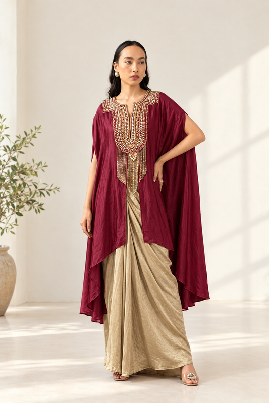 Inaayat Luxe Set- Maroon
