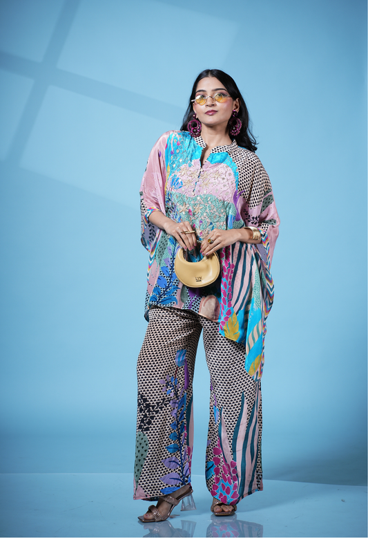 Botanical Print Kaftan Co-ord Set