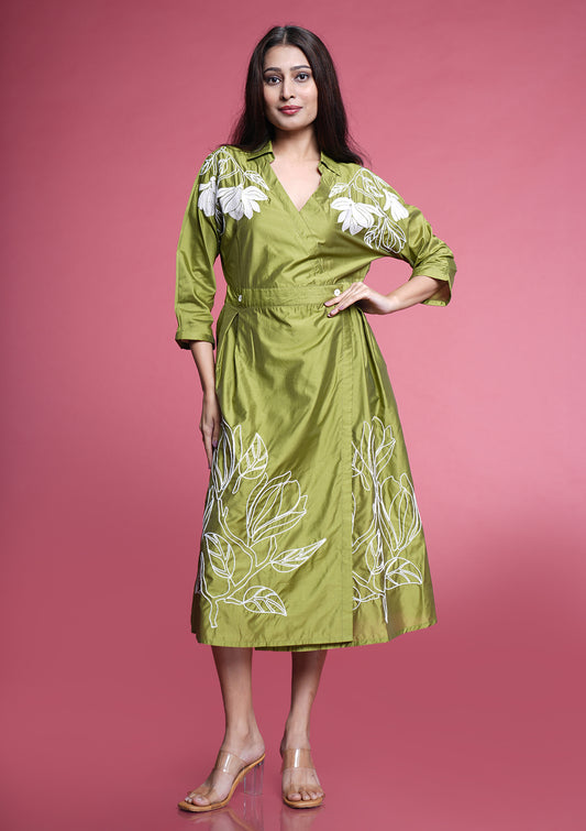 Olive Bloom Dress