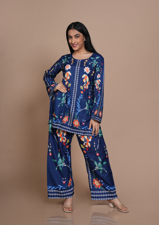 Midnight Garden Cotton Linen Co-ord Set