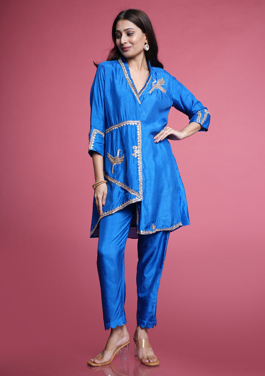 Cobalt Blue Dola Silk Set