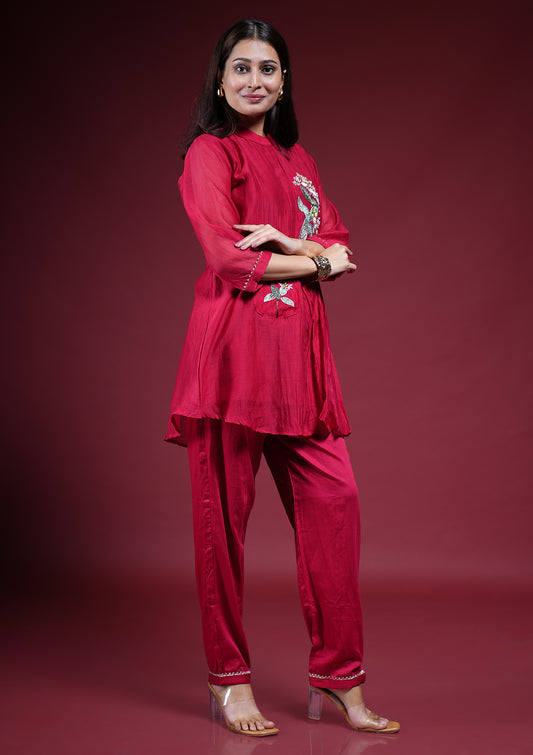 Mul Chanderi Co-Ord Set