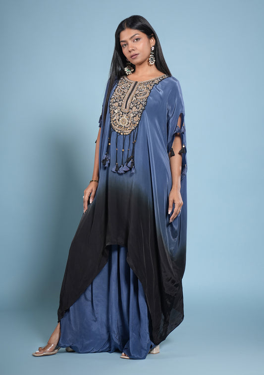 Kaftan Balloon Harem Set- Midnight Blue