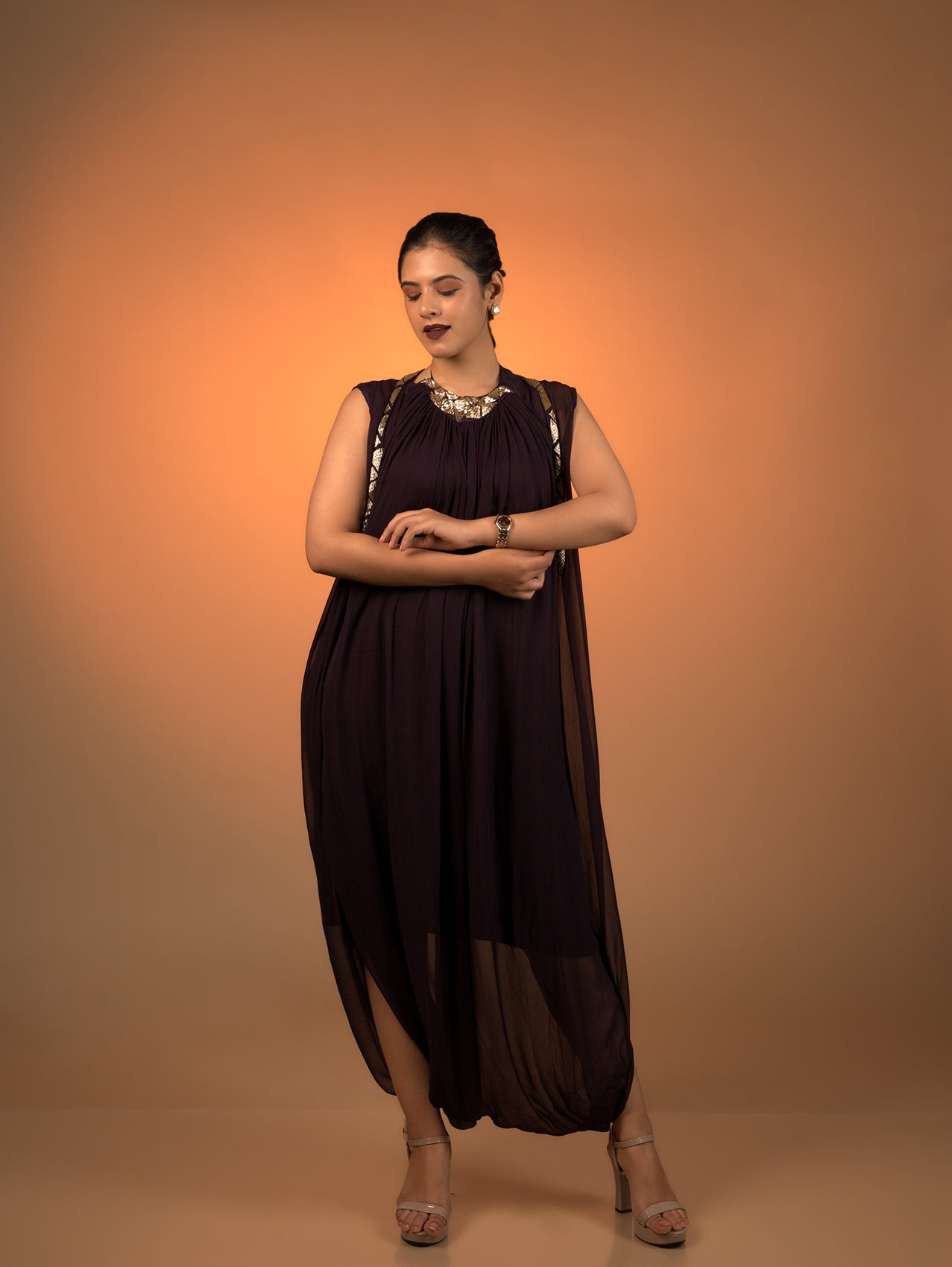 Harem Dress Set - Deep Maroon