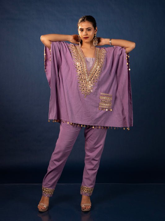 Mirror Work Kaftan Set