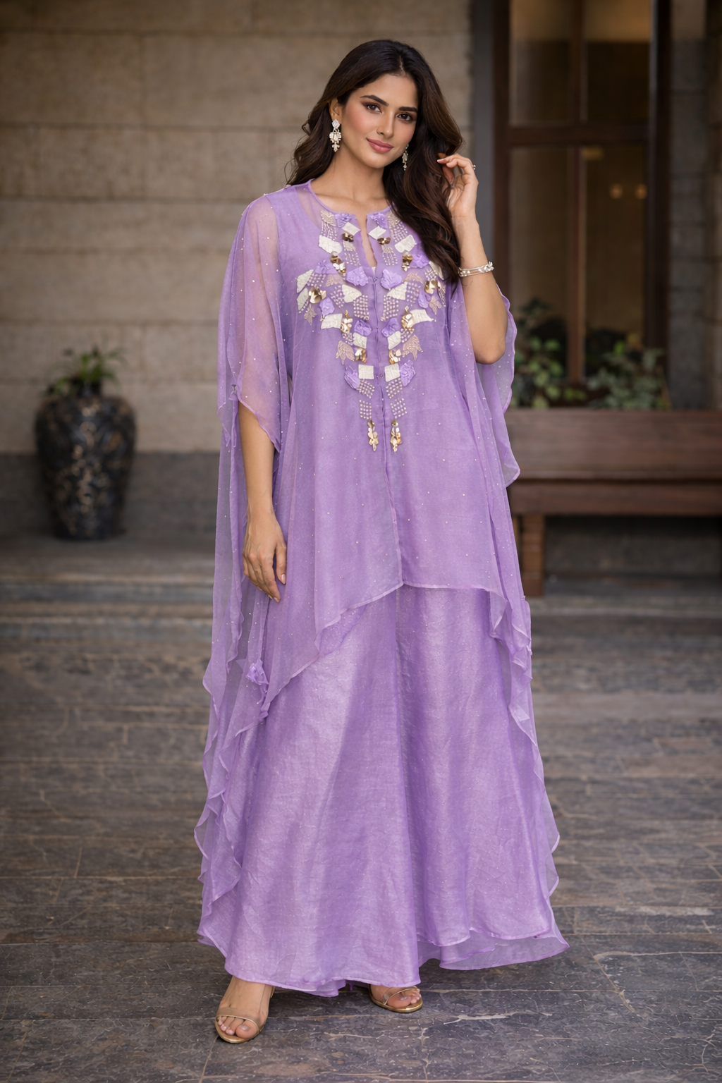 Contemporary cape set (3 Piece) - Lavender